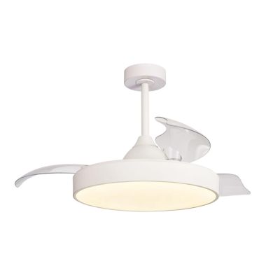 ALASKA MINI VENTILATORE MODERNO CON PALE A SCOMPARSA LED 45W DIMMERABILE 3 COLORI TELECOMANDO INCLUSO Mantra - Cristalensi Shop