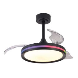 NORTH VENTILATORE MODERNO LED 40W DIMMERABILE TECNOLOGIA RGB TELECOMANDO INCLUSO 2 COLORI Mantra - Cristalensi Shop Online 2