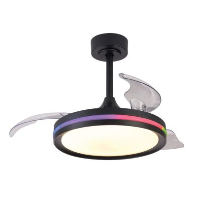 NORTH VENTILATORE MODERNO LED 40W DIMMERABILE TECNOLOGIA RGB TELECOMANDO INCLUSO 2 COLORI Mantra - Cristalensi Shop Online