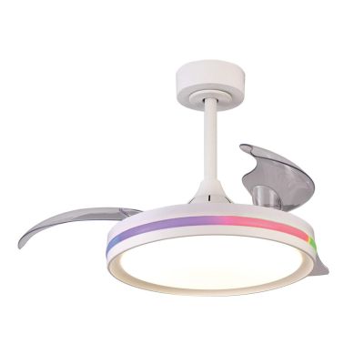 NORTH VENTILATORE MODERNO LED 40W DIMMERABILE TECNOLOGIA RGB TELECOMANDO INCLUSO 2 COLORI Mantra - Cristalensi Shop Online