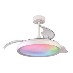 SIBERIA MINI VENTILATORE CON LED 40W LUCE DIMMERABILE TECNOLOGIA RGB TELECOMANDO INCLUSO 2 COLORI Mantra - Cristalensi Shop Onli