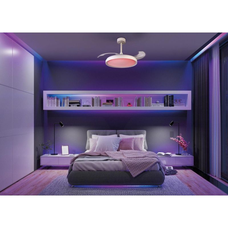 SIBERIA MINI VENTILATORE CON LED 40W LUCE DIMMERABILE TECNOLOGIA RGB TELECOMANDO INCLUSO 2 COLORI Mantra - Cristalensi Shop Onli