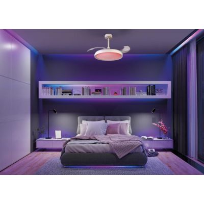 SIBERIA MINI VENTILATORE CON LED 40W LUCE DIMMERABILE TECNOLOGIA RGB TELECOMANDO INCLUSO 2 COLORI Mantra - Cristalensi Shop Onli