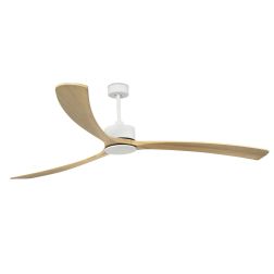 KAUAI VENTILATORE MARRONE O BIANCO DIAMETRO CM 240 SENZA LUCE CON PALE IN LEGNO E TELECOMANDO INCLUSO FARO VENTILATORI - Cristal 2