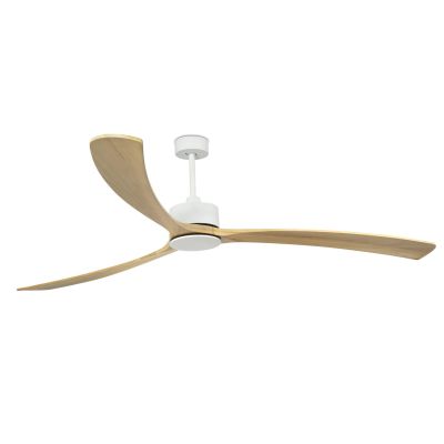KAUAI VENTILATORE MARRONE O BIANCO DIAMETRO CM 240 SENZA LUCE CON PALE IN LEGNO E TELECOMANDO INCLUSO FARO VENTILATORI - Cristal