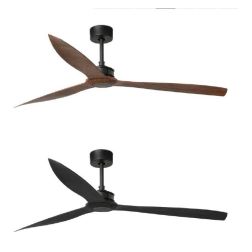 JUST FAN XL VENTILATORE DIAMETRO CM 180 SENZA LUCE CON 3 PALE FINITURA LEGNO O NERE TELECOMANDO INCLUSO FARO VENTILATORI - Crist