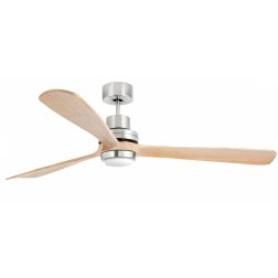 LANTAU XL -G VENTILATORE A SOFFITTO NICKEL CON 3 PALE IN NOCE O PINO CON LUCE LED INTEGRATA D.168 FARO VENTILATORI - Cristalensi 2