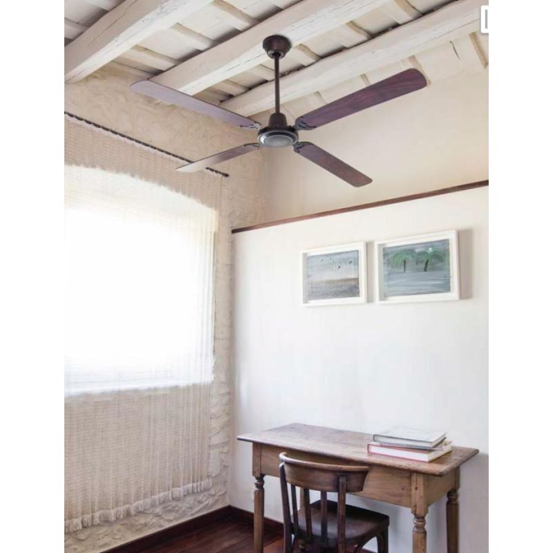 MALVINAS VENTILATORE A SOFFITTO SENZA LUCE IN MARRONE DIAMETRO 140 CM FARO VENTILATORI - Cristalensi Shop Online