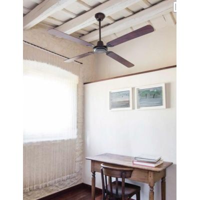 MALVINAS VENTILATORE A SOFFITTO SENZA LUCE IN MARRONE DIAMETRO 140 CM FARO VENTILATORI - Cristalensi Shop Online