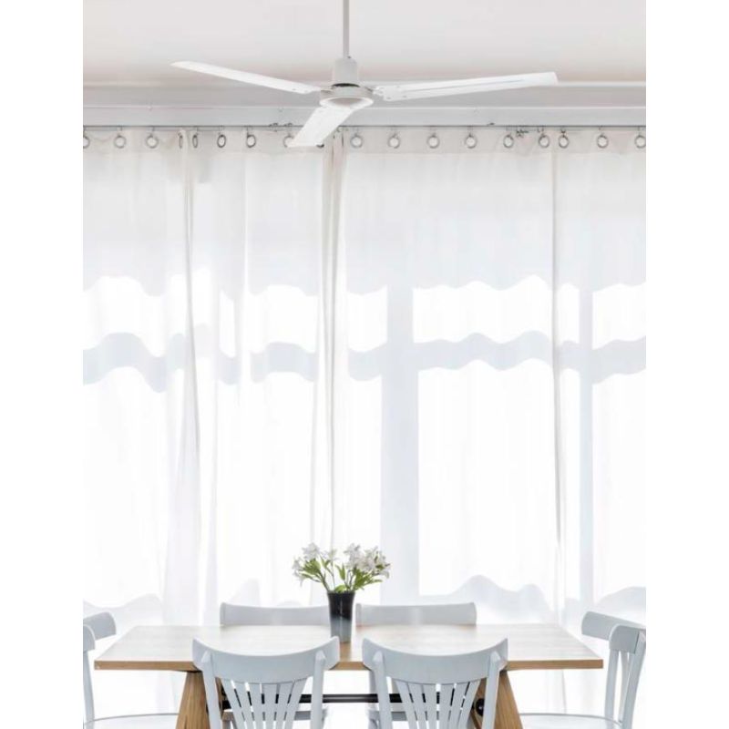 INDUS VENTILATORE DIAMETRO 140 CM IN METALLO BIANCO FARO VENTILATORI - Cristalensi Shop Online