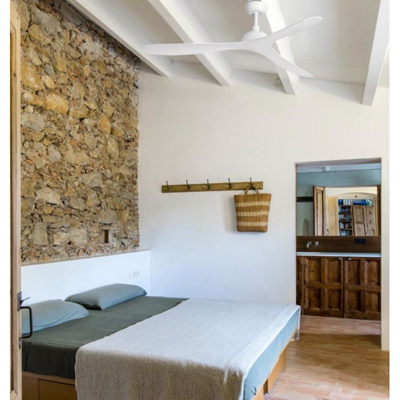 GOTLAND VENTILATORE SENZA LUCE CON 3 PALE 2 FINITURE DIAMETRO CM 132 TELECOMANDO INCLUSO FARO VENTILATORI - Cristalensi Shop Onl
