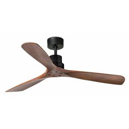 LANTAU L VENTILATORE A SOFFITTO METALLO NERO DIAMETRO 132 CM SENZA LUCE PALE NOCE O PINO FARO VENTILATORI - Cristalensi Shop Onl