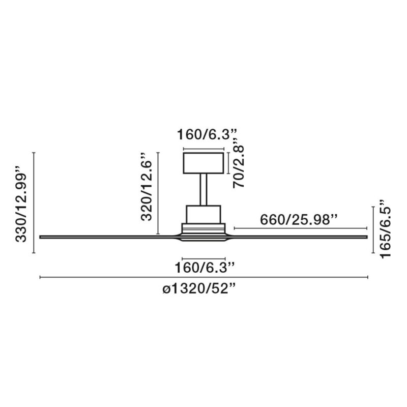 LANTAU L VENTILATORE A SOFFITTO METALLO NERO DIAMETRO 132 CM SENZA LUCE PALE NOCE O PINO FARO VENTILATORI - Cristalensi Shop Onl