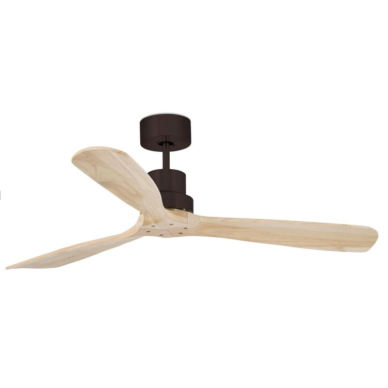LANTAU L VENTILATORE A SOFFITTO METALLO NERO DIAMETRO 132 CM SENZA LUCE PALE NOCE O PINO FARO VENTILATORI - Cristalensi Shop Onl