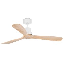 LANTAU L VENTILATORE A SOFFITTO METALLO BIANCO DIAMETRO 132 CM SENZA LUCE PALE FINITURA PINO FARO VENTILATORI - Cristalensi Shop 2