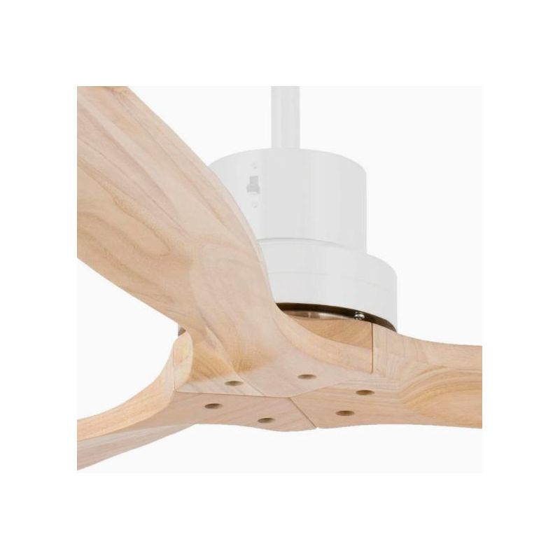 LANTAU L VENTILATORE A SOFFITTO METALLO BIANCO DIAMETRO 132 CM SENZA LUCE PALE FINITURA PINO FARO VENTILATORI - Cristalensi Shop