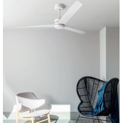 NUU VENTILATORE SENZA LUCE BIANCO CON 3 PALE DIAMETRO CM 132 CON TELECOMANDO INCLUSO FARO VENTILATORI - Cristalensi Shop Online