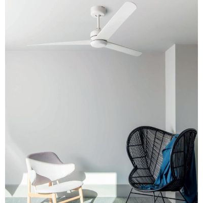 NUU VENTILATORE SENZA LUCE BIANCO CON 3 PALE DIAMETRO CM 132 CON TELECOMANDO INCLUSO FARO VENTILATORI - Cristalensi Shop Online