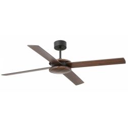 POLEA VENTILATORE MARRONE 4 PALE REVERSIBILI SENZA LUCE DIAMETRO CM 132 CON TELECOMANDO FARO VENTILATORI - Cristalensi Shop Onli 2