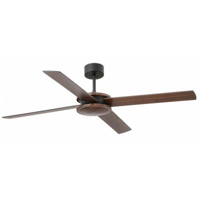 POLEA VENTILATORE MARRONE 4 PALE REVERSIBILI SENZA LUCE DIAMETRO CM 132 CON TELECOMANDO FARO VENTILATORI - Cristalensi Shop Onli
