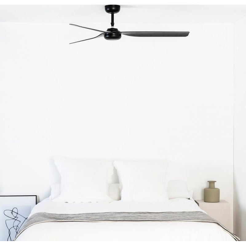 PUNT M VENTILATORE SENZA LUCE IN 4 FINITURE CON 3 PALE DIAMETRO CM 132 CON TELECOMANDO INCLUSO FARO VENTILATORI - Cristalensi Sh