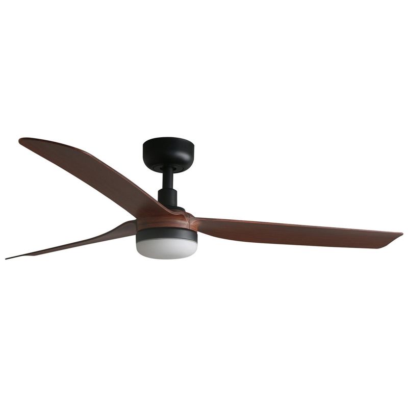 PUNT M VENTILATORE LED 35W IN 4 FINITURE CON 3 PALE IN ABS D132 CM CON TELECOMANDO INCLUSO FARO VENTILATORI - Cristalensi Shop O