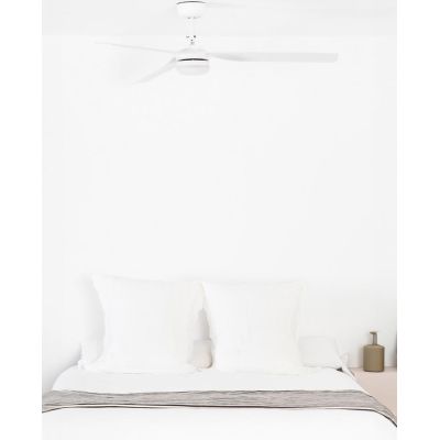 PUNT M VENTILATORE LED 35W IN 4 FINITURE CON 3 PALE IN ABS D132 CM CON TELECOMANDO INCLUSO FARO VENTILATORI - Cristalensi Shop O