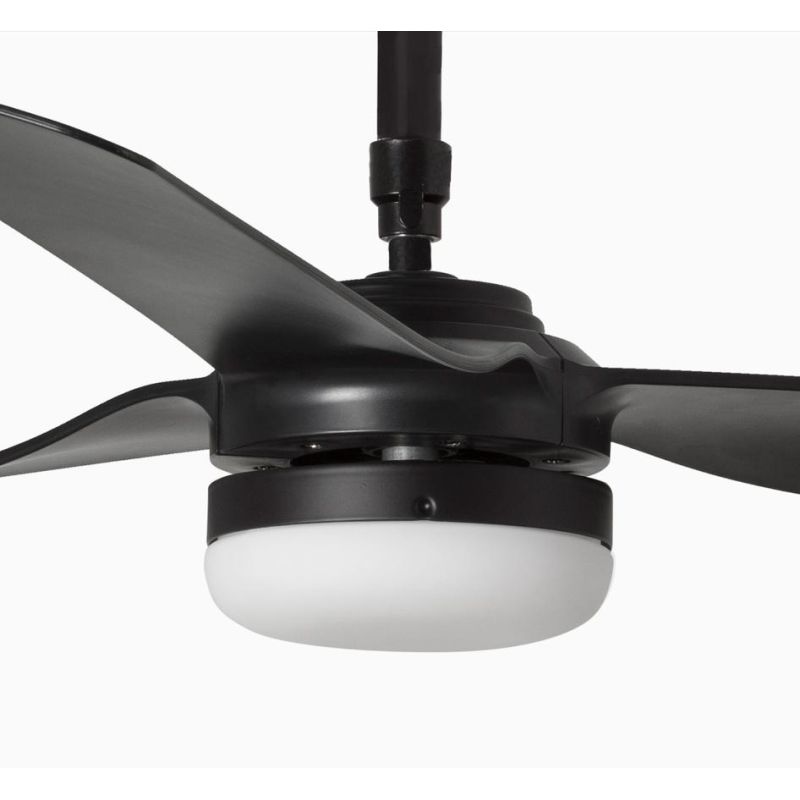 PUNT M VENTILATORE LED 35W IN 4 FINITURE CON 3 PALE IN ABS D132 CM CON TELECOMANDO INCLUSO FARO VENTILATORI - Cristalensi Shop O