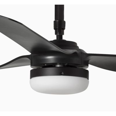 PUNT M VENTILATORE LED 35W IN 4 FINITURE CON 3 PALE IN ABS D132 CM CON TELECOMANDO INCLUSO FARO VENTILATORI - Cristalensi Shop O