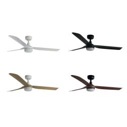 PUNT M VENTILATORE LED 35W IN 4 FINITURE CON 3 PALE IN ABS D132 CM CON TELECOMANDO INCLUSO FARO VENTILATORI - Cristalensi Shop O