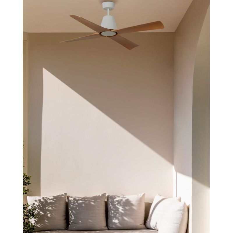 TYPHOON VENTILATORE DIAMETRO 130 CM SENZA LUCE 4 FINITURE COLORE IP44 CON TELECOMANDO FARO VENTILATORI - Cristalensi Shop Online