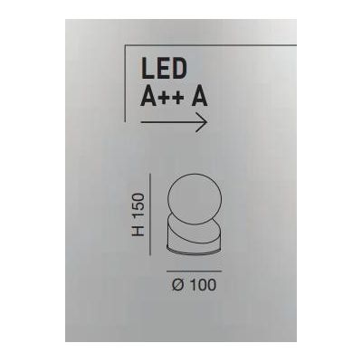3360-30 GRAVITY LAMPADA DA TAVOLO ORIGINALE LED 5W TOUCH DIMMER BIANCO NERO NICKEL DI FABAS LUCE Fabas Luce - Cristalensi Shop O