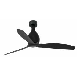 MINI ETERFAN VENTILATORE DI DIAMETRO 128 CM CON FUSTO IN VETRO NERO E PALE NERE O COLOR LEGNO FARO VENTILATORI - Cristalensi Sho