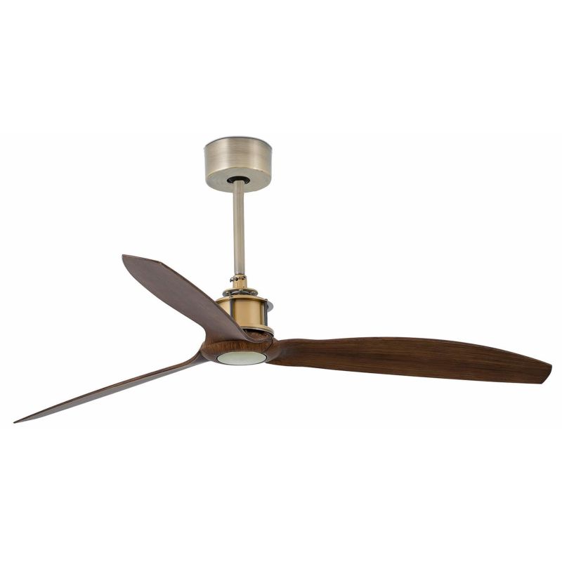 JUST FAN VENTILATORE A SOFFITTO RAME O OTTONE CON 3 PALE SENZA LUCE CON TELECOMANDO FARO VENTILATORI - Cristalensi Shop Online