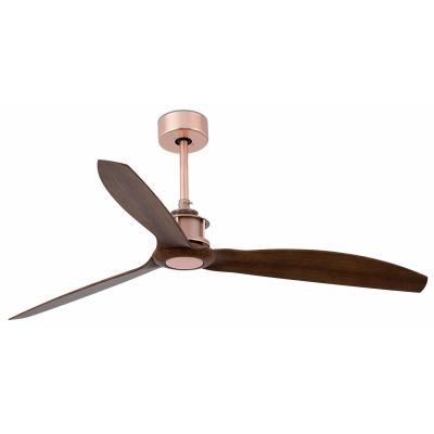 JUST FAN VENTILATORE A SOFFITTO RAME O OTTONE CON 3 PALE SENZA LUCE CON TELECOMANDO FARO VENTILATORI - Cristalensi Shop Online