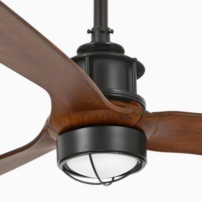 JUST FAN VENTILATORE A SOFFITTO NERO CON PALE NOCE LUCE LED 17W CON TELECOMANDO INCLUSO FARO VENTILATORI - Cristalensi Shop Onli