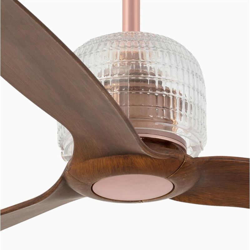 DECOFAN VENTILATORE FINITURA RAME O OTTONE PALE MOGANO SENZA LUCE DIAMETRO CM 128 E TELECOMANDO FARO VENTILATORI - Cristalensi S