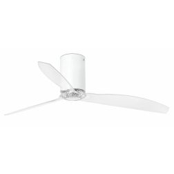 MINI TUBE VENTILATORE BIANCO O NERO OPACO PALE TRASPARENTI SENZA LUCE DIAMETRO CM 128 TELECOMANDO FARO VENTILATORI - Cristalensi 2