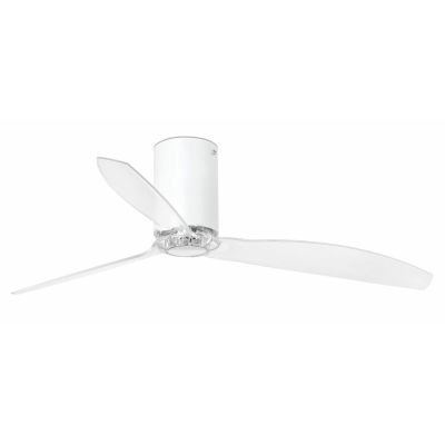 MINI TUBE VENTILATORE BIANCO O NERO OPACO PALE TRASPARENTI SENZA LUCE DIAMETRO CM 128 TELECOMANDO FARO VENTILATORI - Cristalensi