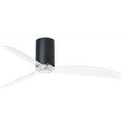 MINI TUBE VENTILATORE BIANCO O NERO OPACO PALE TRASPARENTI SENZA LUCE DIAMETRO CM 128 TELECOMANDO FARO VENTILATORI - Cristalensi