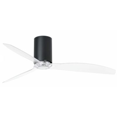 MINI TUBE VENTILATORE BIANCO O NERO OPACO PALE TRASPARENTI SENZA LUCE DIAMETRO CM 128 TELECOMANDO FARO VENTILATORI - Cristalensi