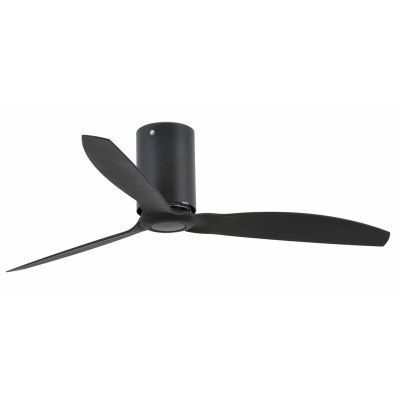 MINI TUBE VENTILATORE NERO CON PALE NERE O MOGANO SENZA LUCE DIAMETRO CM 128 TELECOMANDO FARO VENTILATORI - Cristalensi Shop Onl