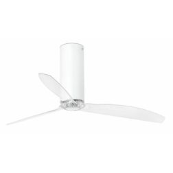 TUBE VENTILATORE BIANCO O NERO LUCIDO PALE TRASPARENTI SENZA LUCE DIAMETRO CM 128 E TELECOMANDO FARO VENTILATORI - Cristalensi S 2