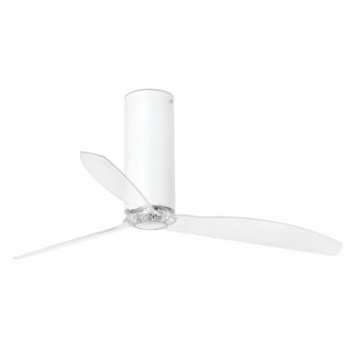 TUBE VENTILATORE BIANCO O NERO LUCIDO PALE TRASPARENTI SENZA LUCE DIAMETRO CM 128 E TELECOMANDO FARO VENTILATORI - Cristalensi S