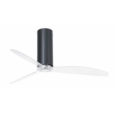TUBE VENTILATORE BIANCO O NERO LUCIDO PALE TRASPARENTI SENZA LUCE DIAMETRO CM 128 E TELECOMANDO FARO VENTILATORI - Cristalensi S
