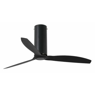TUBE VENTILATORE NERO CON PALE NERE O MOGANO SENZA LUCE DIAMETRO CM 128 TELECOMANDO FARO VENTILATORI - Cristalensi Shop Online