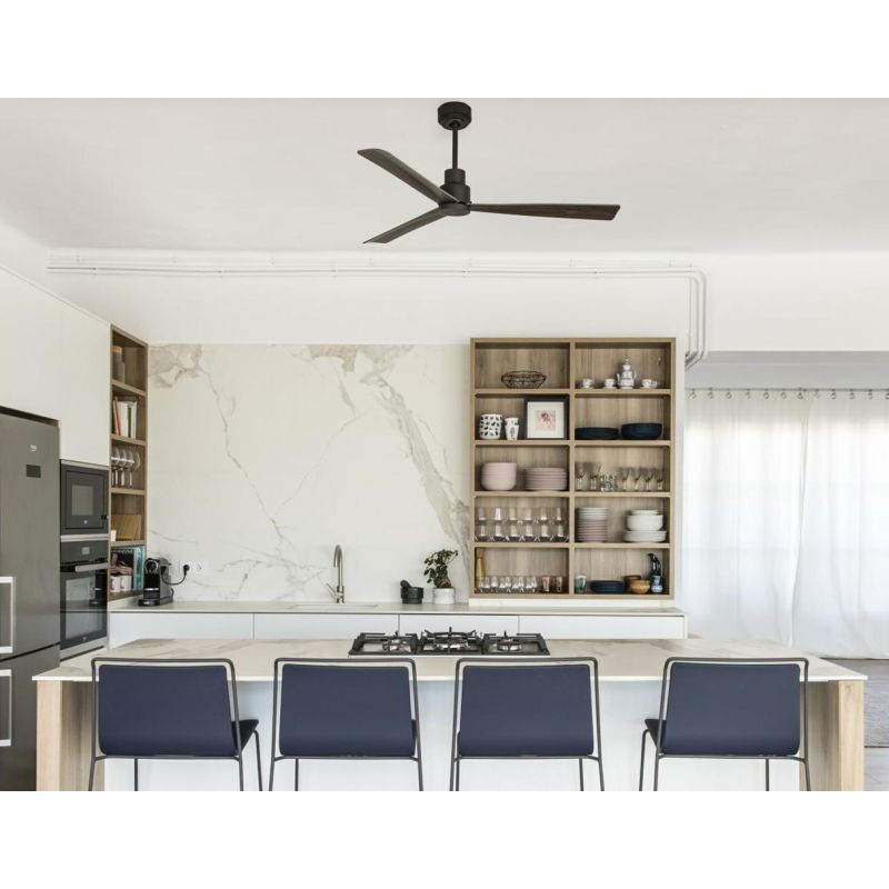 NASSAU VENTILATORE DIAMETRO 128 CM IN MARRONE O BIANCO SENZA LUCE FARO VENTILATORI - Cristalensi Shop Online