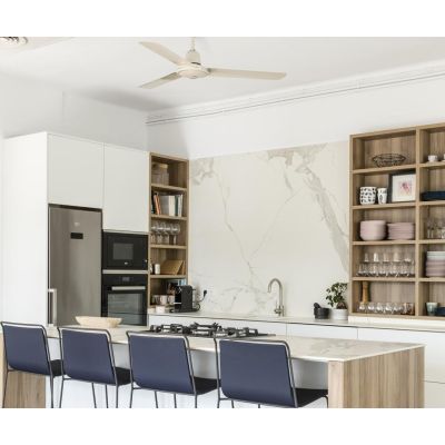 ECO INDUS VENTILATORE DI DIAMETRO 120 CM IN METALLO BIANCO SENZA LUCE FARO VENTILATORI - Cristalensi Shop Online