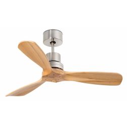 MINI LANTAU VENTILATORE A SOFFITTO DIAMETRO 107 CM NICKEL SATINATO SENZA LUCE PALE PINO FARO VENTILATORI - Cristalensi Shop Onli