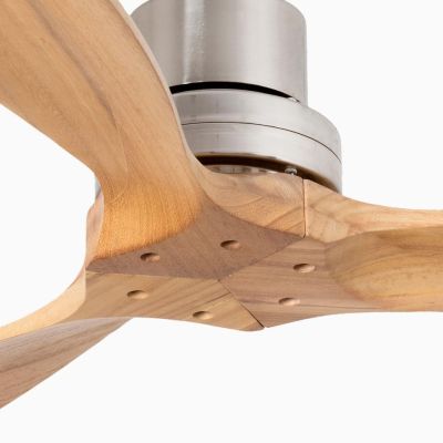 MINI LANTAU VENTILATORE A SOFFITTO DIAMETRO 107 CM NICKEL SATINATO SENZA LUCE PALE PINO FARO VENTILATORI - Cristalensi Shop Onli